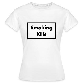 Smoking kills - Women's T-Shirt - white - Front - AI Model Female 172 dark (172cm)