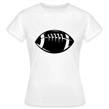 Football - Frauen T-Shirt - Weiß - Vorne - AI Model Female 172 dark (172cm)