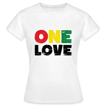 One Love Reggae Musik - Frauen T-Shirt - Weiß - Vorne - AI Model Female 172 dark (172cm)