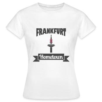 Ville natale Francfort-sur-le-Main - T-shirt Femme - blanc - Devant - AI Model Female 172 dark (172cm)