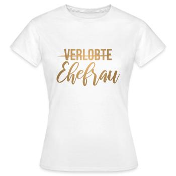 Wedding bachelorette party fiancee wife - Women's T-Shirt - white - Front - AI Model Female 172 dark (172cm)