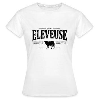 Eleveuse - T-shirt Femme - blanc - Devant - AI Model Female 172 dark (172cm)