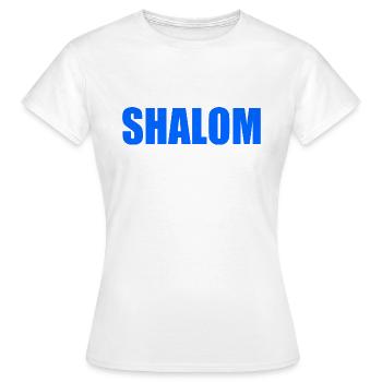 Shalom - T-shirt Femme - blanc - Devant - AI Model Female 172 dark (172cm)