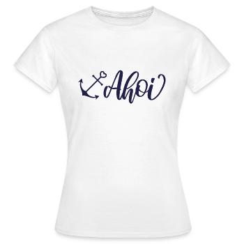 Ahoi - T-shirt Femme - blanc - Devant - AI Model Female 172 dark (172cm)