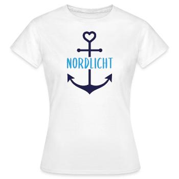 Nordlicht - Frauen T-Shirt - Weiß - Vorne - AI Model Female 172 dark (172cm)