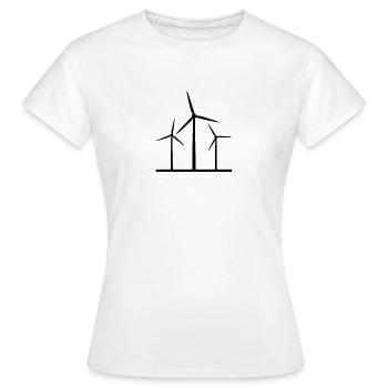 Wind energy - Women's T-Shirt - white - Front - AI Model Female 172 dark (172cm)
