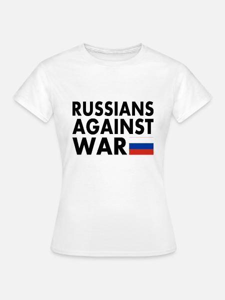 RUSSEN GEGEN KRIEG - Frauen T-Shirt - Weiß