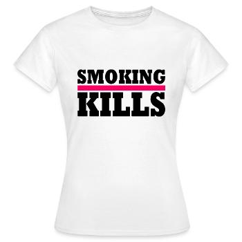 Smoking kills - Frauen T-Shirt - Weiß - Vorne - AI Model Female 172 dark (172cm)