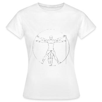 Homo Vitruvianus - Women's T-Shirt - white - Front - AI Model Female 172 dark (172cm)