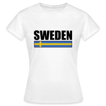 Schweden - Frauen T-Shirt - Weiß - Vorne - AI Model Female 172 dark (172cm)