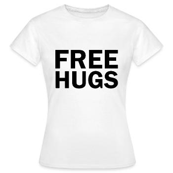 Free hugs - Women's T-Shirt - white - Front - AI Model Female 172 dark (172cm)