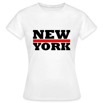 New York - T-shirt Femme - blanc - Devant - AI Model Female 172 dark (172cm)