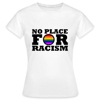Pas de place pour le racisme - T-shirt Femme - blanc - Devant - AI Model Female 172 dark (172cm)
