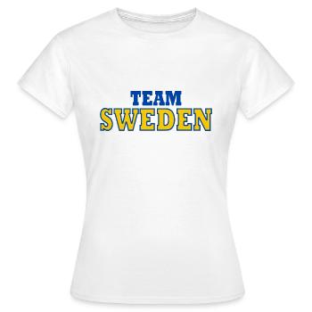 Schweden - Frauen T-Shirt - Weiß - Vorne - AI Model Female 172 dark (172cm)
