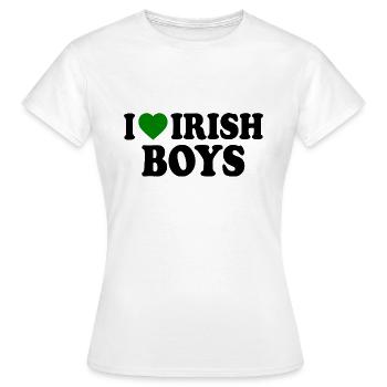 I love irish boys - Frauen T-Shirt - Weiß - Vorne - AI Model Female 172 dark (172cm)
