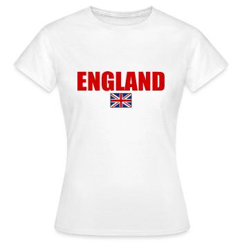 ENGLAND ENGLISCHE BRITISCHE FLAGGE - Frauen T-Shirt - Weiß - Vorne - AI Model Female 172 dark (172cm)