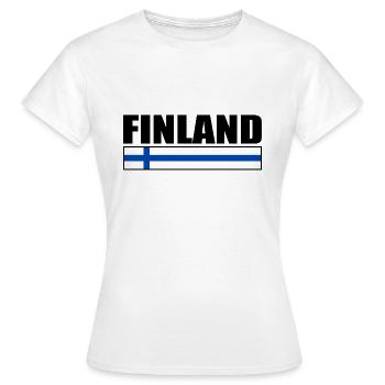 Finland - Women's T-Shirt - white - Front - AI Model Female 172 dark (172cm)