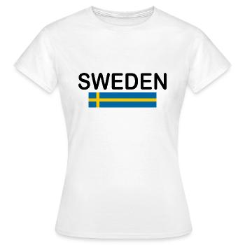 Schweden - Frauen T-Shirt - Weiß - Vorne - AI Model Female 172 dark (172cm)