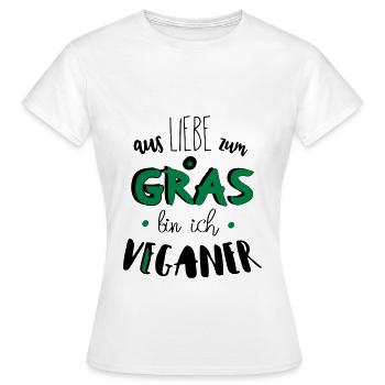 Végétalien drôle en forme d'herbe paniquée disant cadeau - T-shirt Femme - blanc - Devant - AI Model Female 172 dark (172cm)