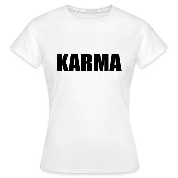 Karma - T-shirt Femme - blanc - Devant - AI Model Female 172 dark (172cm)