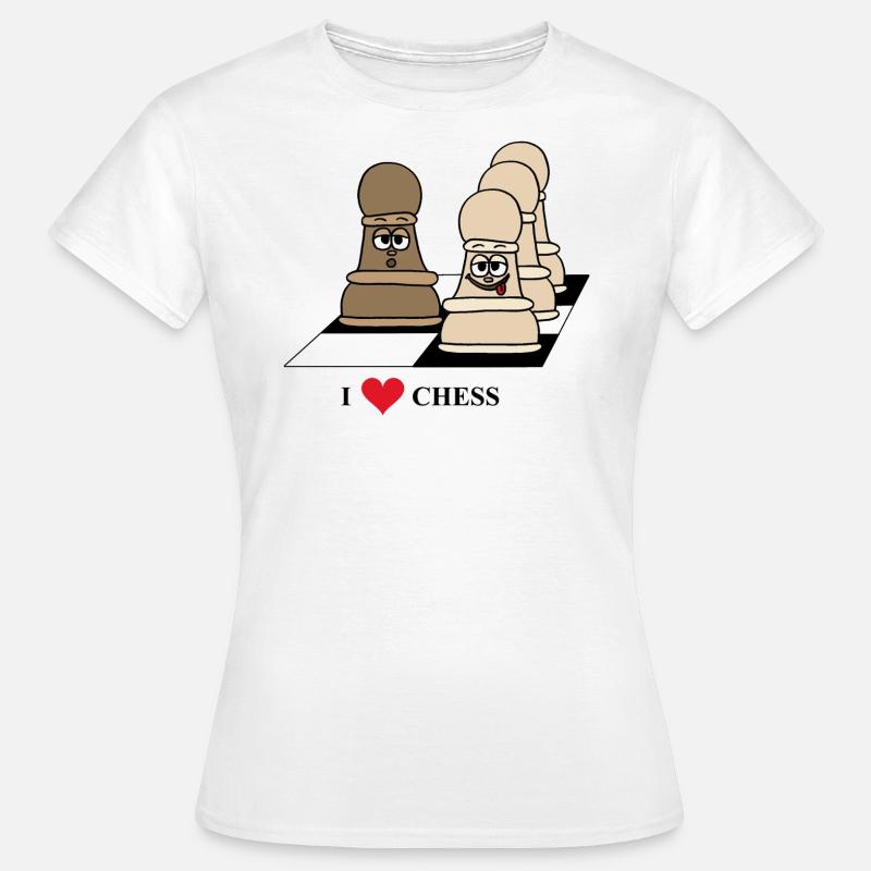 Schach, Bauer, Chess - Frauen T-Shirt - Weiß