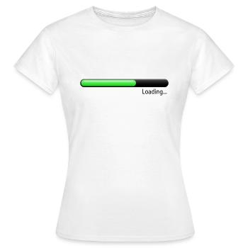 Ladebalken grün - Frauen T-Shirt - Weiß - Vorne - AI Model Female 172 dark (172cm)