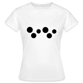 sechs kreise kreis form - Frauen T-Shirt - Weiß - Vorne - AI Model Female 172 dark (172cm)