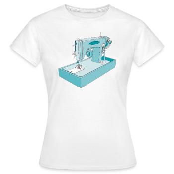 Nähmaschine - Frauen T-Shirt - Weiß - Vorne - AI Model Female 172 dark (172cm)