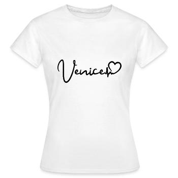 Venise Heartbeat Italie Venise - T-shirt Femme - blanc - Devant - AI Model Female 172 dark (172cm)