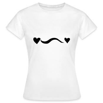 Heart Line Wave Hearts - Women's T-Shirt - white - Front - AI Model Female 172 dark (172cm)