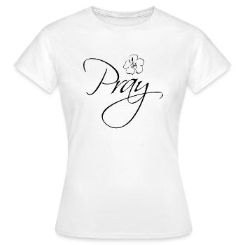 prier fleur fleur - T-shirt Femme - blanc - Devant - AI Model Female 172 dark (172cm)
