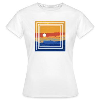 Sonnenuntergang - Frauen T-Shirt - Weiß - Vorne - AI Model Female 172 dark (172cm)