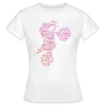 Dirt Bike Dirt Bike Dirt Biker Women's Motocross - Women's T-Shirt - white - Front - AI Model Female 172 dark (172cm)