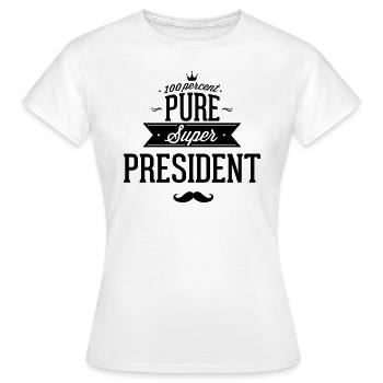 100 % super président - T-shirt Femme - blanc - Devant - AI Model Female 172 dark (172cm)
