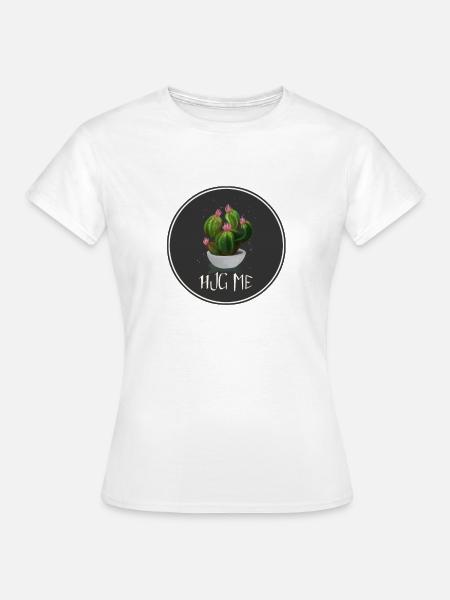 Hug Cactus - Frauen T-Shirt - Weiß