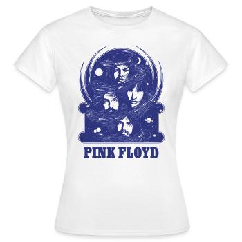 Pink Floyd Logo Und Band - Frauen T-Shirt - Weiß - Vorne - AI Model Female 172 dark (172cm)