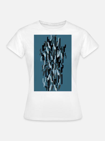 Camouflage Kunst Blau Gaming - Frauen T-Shirt - Weiß