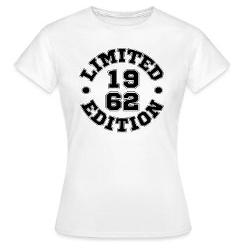 EDITION LIMITÉE 1962 - ANNIVERSAIRE - LIMITÉE - T-shirt Femme - blanc - Devant - AI Model Female 172 dark (172cm)