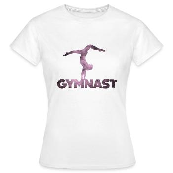 Gymnast Girl - Fille Turner avec appui renversé violet - T-shirt Femme - blanc - Devant - AI Model Female 172 dark (172cm)