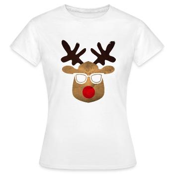 Ugly Xmas Cooles Rehntier Noël - T-shirt Femme - blanc - Devant - AI Model Female 172 dark (172cm)