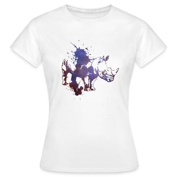 Nashorn Rhino graffiti - Frauen T-Shirt - Weiß - Vorne - AI Model Female 172 dark (172cm)