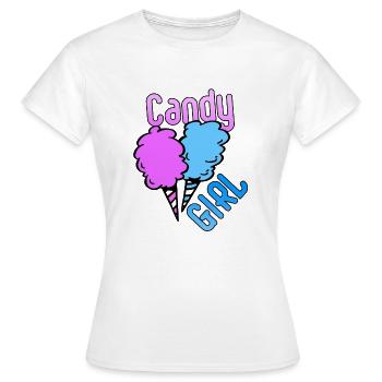Candy Girl Cotton Candy - Women's T-Shirt - white - Front - AI Model Female 172 dark (172cm)