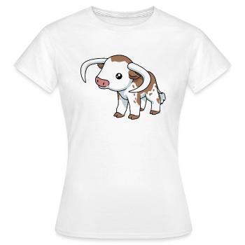 Comic Deutsch Longhorn - Women's T-Shirt - white - Front - AI Model Female 172 dark (172cm)