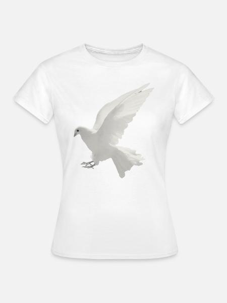 Zeichen des Friedens (Taube) - Frauen T-Shirt - Weiß