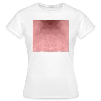 Aquarelle couleur saumon rose - T-shirt Femme - blanc - Devant - AI Model Female 172 dark (172cm)