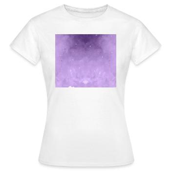 Dégradé motif aquarelle violet violet - T-shirt Femme - blanc - Devant - AI Model Female 172 dark (172cm)
