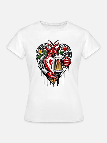 Ich liebe Bier - Frauen T-Shirt - Weiß