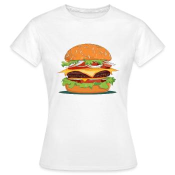 Hamburger - T-shirt Femme - blanc - Devant - AI Model Female 172 dark (172cm)