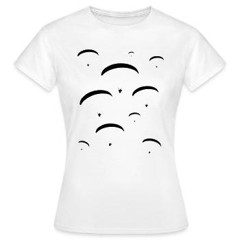 Paragliding Gleitschirmflieger Geschenk - Frauen T-Shirt - Weiß - Vorne - AI Model Female 172 dark (172cm)