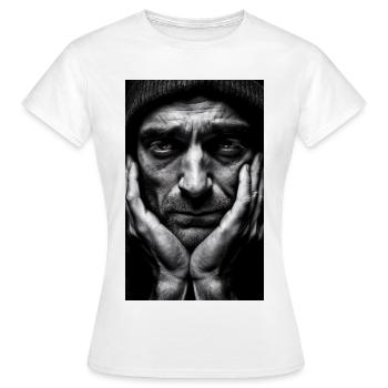 Penseur Guy - T-shirt Femme - blanc - Devant - AI Model Female 172 dark (172cm)
